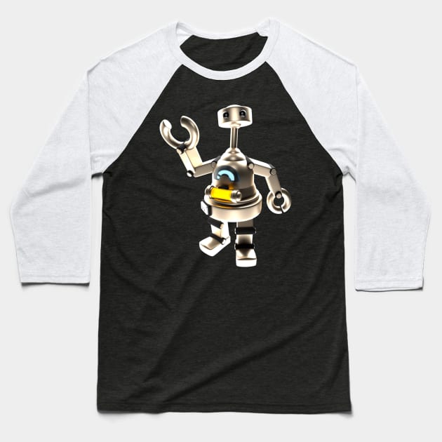 Charge Up, Giga-Robo! Baseball T-Shirt by FIZZTAPP